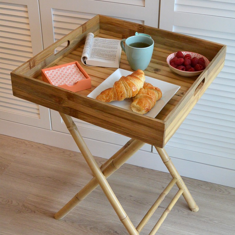 Plateau avec pieds 54x34cm - Bambou