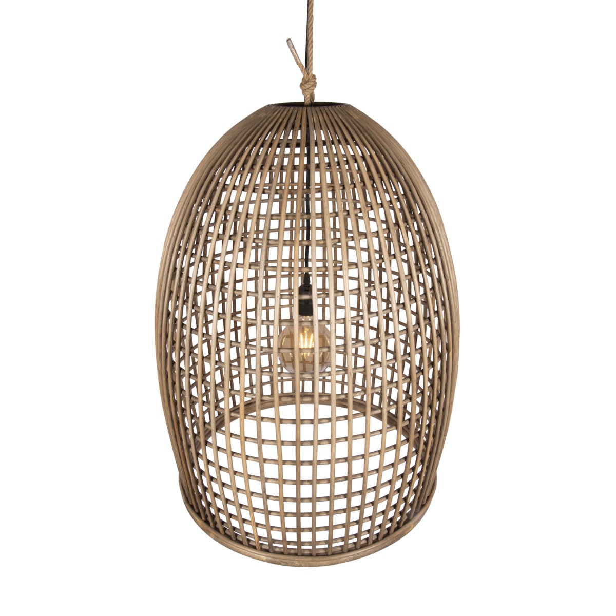 Luminaire rotin naturel